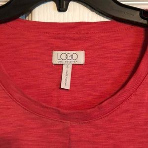 LOGO by Lori Goldstein Tops - Coral Red Tunic by Logo LOGO by Lori Goldstein Tops - Coral Red Tunic by Logo